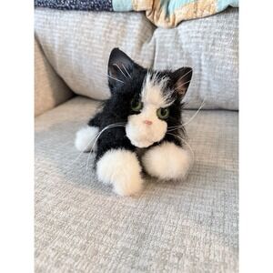 FURREAL FRIENDS Black White Cat Kitten 2002 Purrs Meows Moves Tested